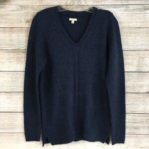 Sonoma Pullover V-Neck Navy Blue Sweater